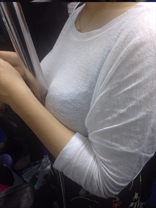 【※画像あり】電車で女の”神乳”に思わずフル勃起したワイ、撮影して拡散してしまう。。・13枚目